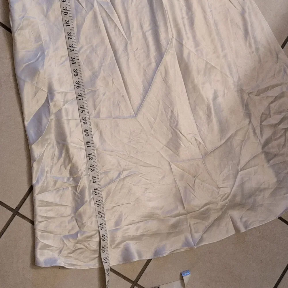 NWT Victoria's Secret Vintage Maxi Nightgown Satin Lace Sheer Stomach Back S